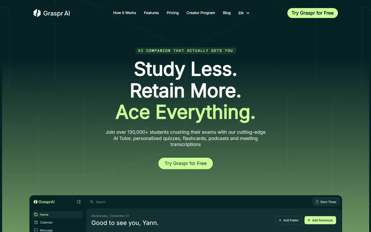 Graspr home page