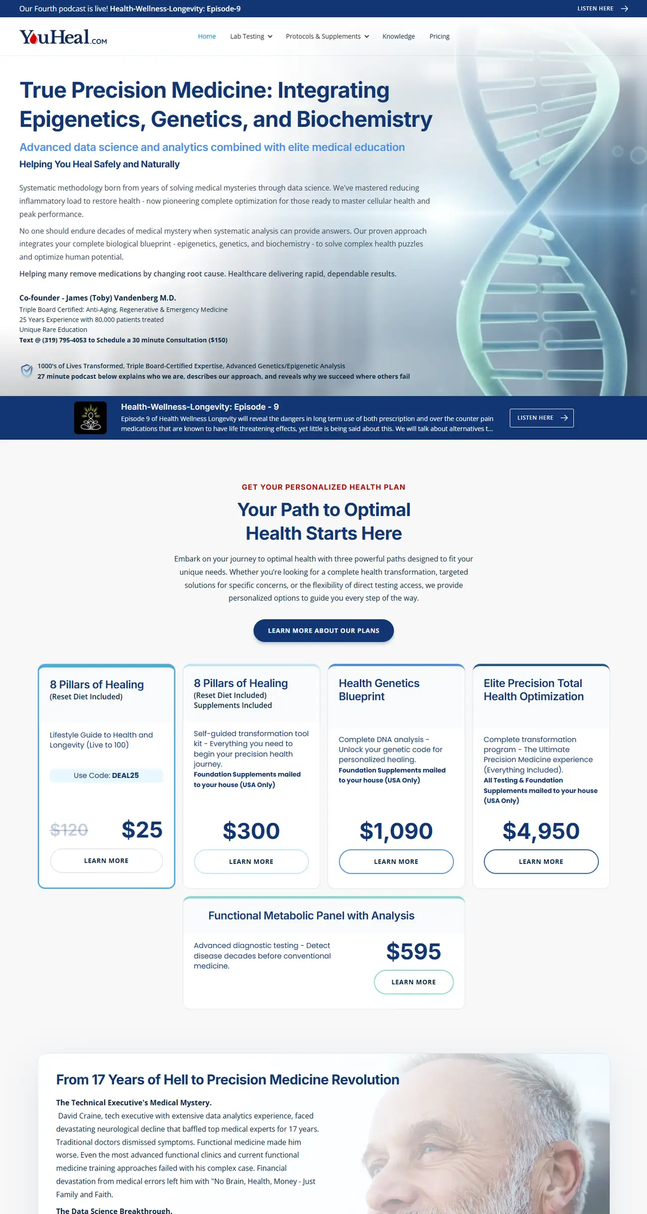 YouHeal home page